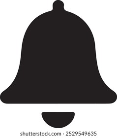 Black vector icon bell on white background