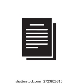 Black vector icon of an invoice receipt in a modern style silhouette