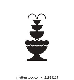 Black Vector Icon On White Background Chocolate Fountain