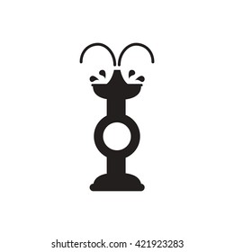 black vector icon on white background chocolate fountain