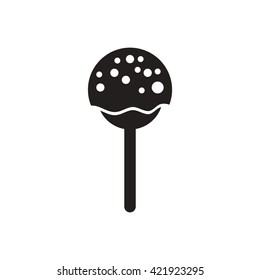 black vector icon on white background bonbon candy 