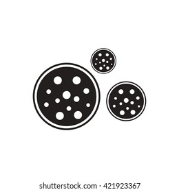 black vector icon on white background bonbon candy 