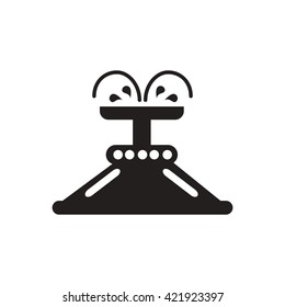 black vector icon on white background chocolate fountain