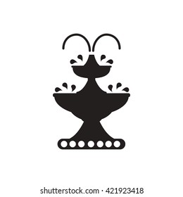 black vector icon on white background chocolate fountain