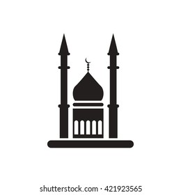 black vector icon on white background ramadan festival