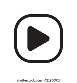 black vector icon on white background button music 