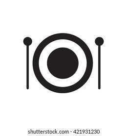 black vector icon on white background musical instrument