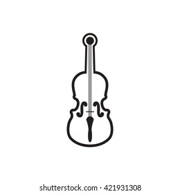 black vector icon on white background musical instrument