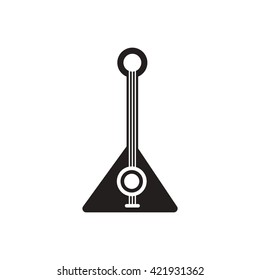 black vector icon on white background musical instrument