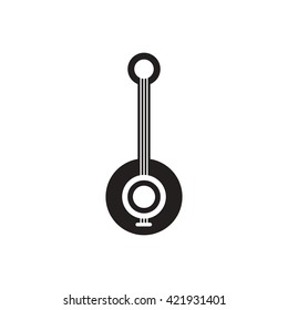 black vector icon on white background musical instrument