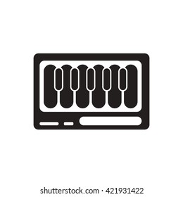 black vector icon on white background musical instrument