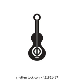 black vector icon on white background musical instrument