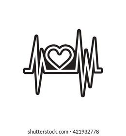 black vector icon on white background sound and audio waves