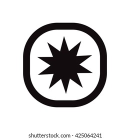 black vector icon on white background delicious fruit