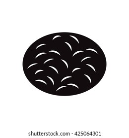 black vector icon on white background delicious fruit