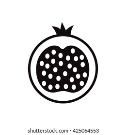 black vector icon on white background delicious fruit