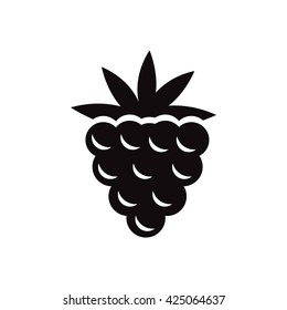 black vector icon on white background delicious fruit