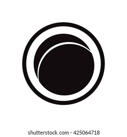 black vector icon on white background delicious fruit