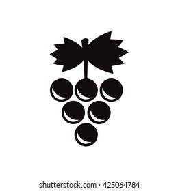 black vector icon on white background delicious fruit