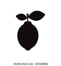 black vector icon on white background delicious fruit