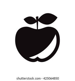 black vector icon on white background delicious fruit