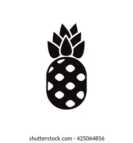 black vector icon on white background delicious fruit