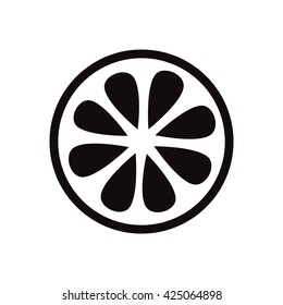 black vector icon on white background delicious fruit