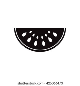 black vector icon on white background delicious fruit