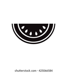 black vector icon on white background delicious fruit