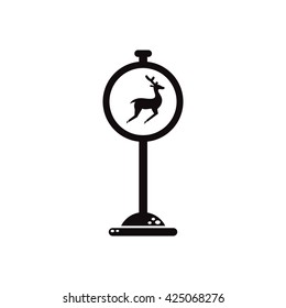 black vector icon on white background road sign