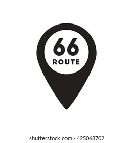 black vector icon on white background road sign