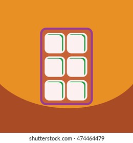 black vector icon on white background  biscuits with cream