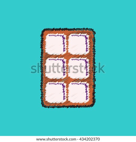 black vector icon on white background biscuits with cream
