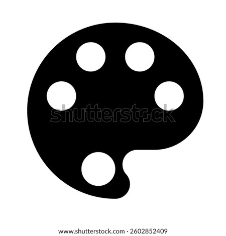 Black vector icon of painting pad.  ARTIST plate vector icon.