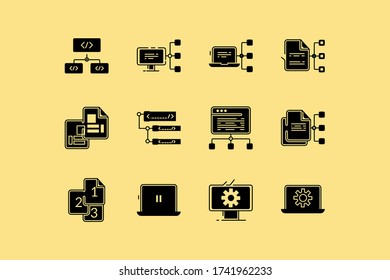 Black Vector Icon of Programming