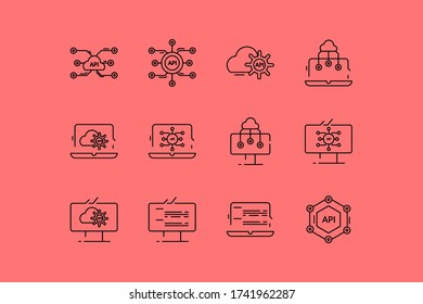 Black Vector Icon of Programming