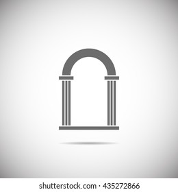 Black vector icon,arch silhouette