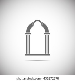 Black vector icon,arch silhouette