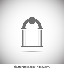 Black vector icon,arch silhouette
