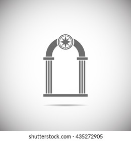 Black vector icon,arch silhouette