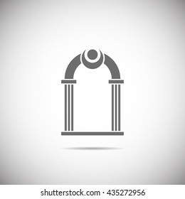 Black vector icon,arch silhouette