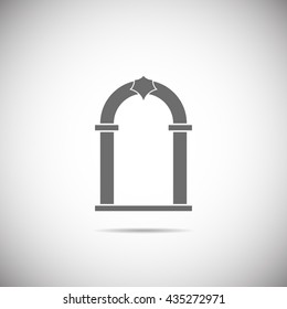 Black vector icon,arch silhouette