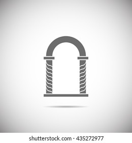 Black vector icon,arch silhouette