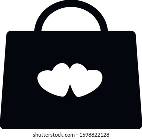 Black vector icons in the shape of a heart. Perfect for holidays Valintine's day (February 14) and March 8.
