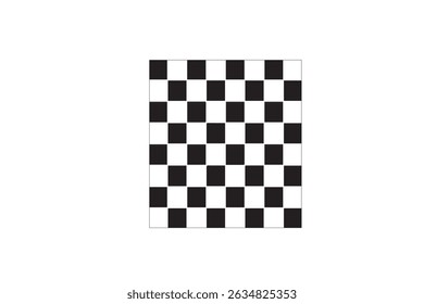 Black vector illustration of a chessboard in a clean, minimalist silhouette style. Ideal for strategy game designs, chess tutorials, educational materials, tournament promotions