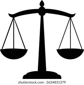 Una Ilustración vectorial negra que representa un equilibrio