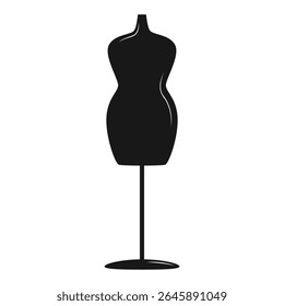 ilustração de vetor preto de um manequim de roupa de email 