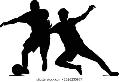 Black vector illustration of a football player in action. Great for tournament flyers, sportswear logos, or fan merchandise