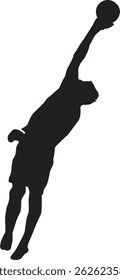 Black vector illustration of a football player in action. Great for tournament flyers, sportswear logos, or fan merchandise
