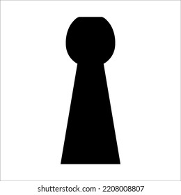 Black vector illustration of modern ceramic vase. Single element in trendy boho style isolated on white background